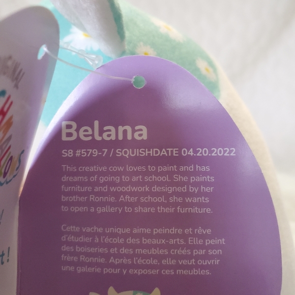 Belana the Cow Squishmallows Easter BNWT 8 Inch - Picture 8 of 8